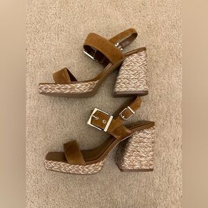 Vince Camuto Woven Torano Suede 4 inch Block Heels